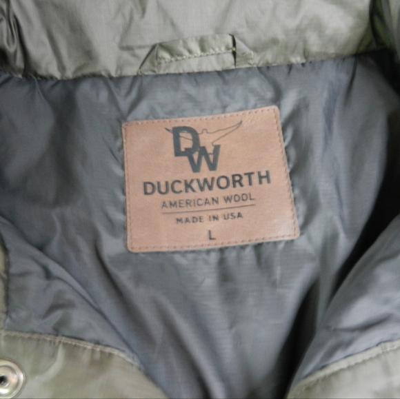 Duckworth Wool Vest Mens Large Spruce Merino Lined WoolCloud USA - Picture 4 of 10